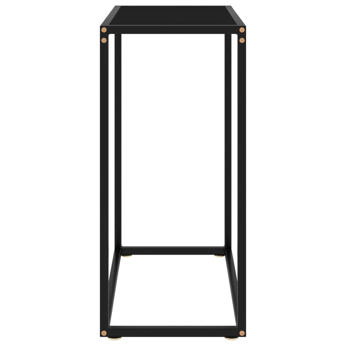 Tavolo Consolle Nero 60x35x75 cm in Vetro Temperato cod mxl 5869