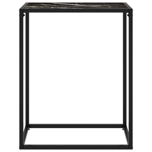 Tavolo Consolle Nero 60x35x75 cm in Vetro Temperato cod mxl 10423