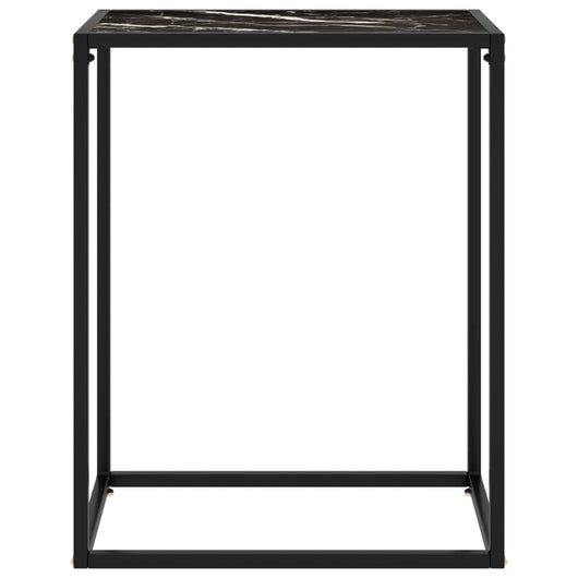 Tavolo Consolle Nero 60x35x75 cm in Vetro Temperato cod mxl 10423