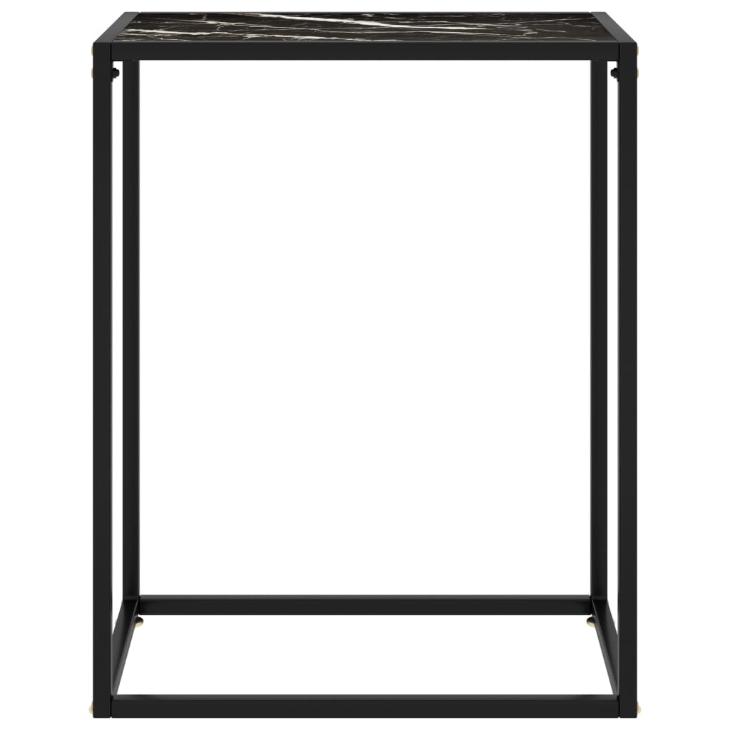 Tavolo Consolle Nero 60x35x75 cm in Vetro Temperato 322806