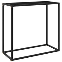 Tavolo Consolle Nero 80x35x75 cm in Vetro Temperato cod mxl 5582