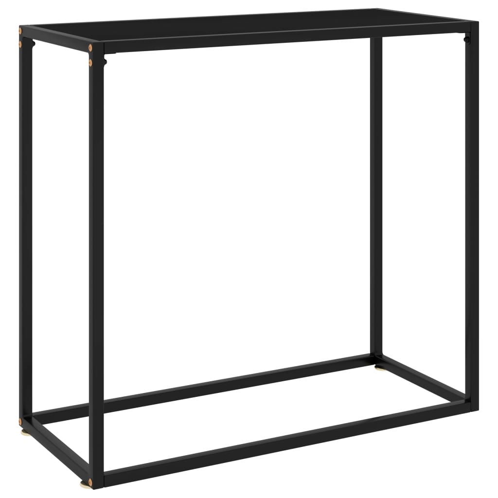 Tavolo Consolle Nero 80x35x75 cm in Vetro Temperato 322808