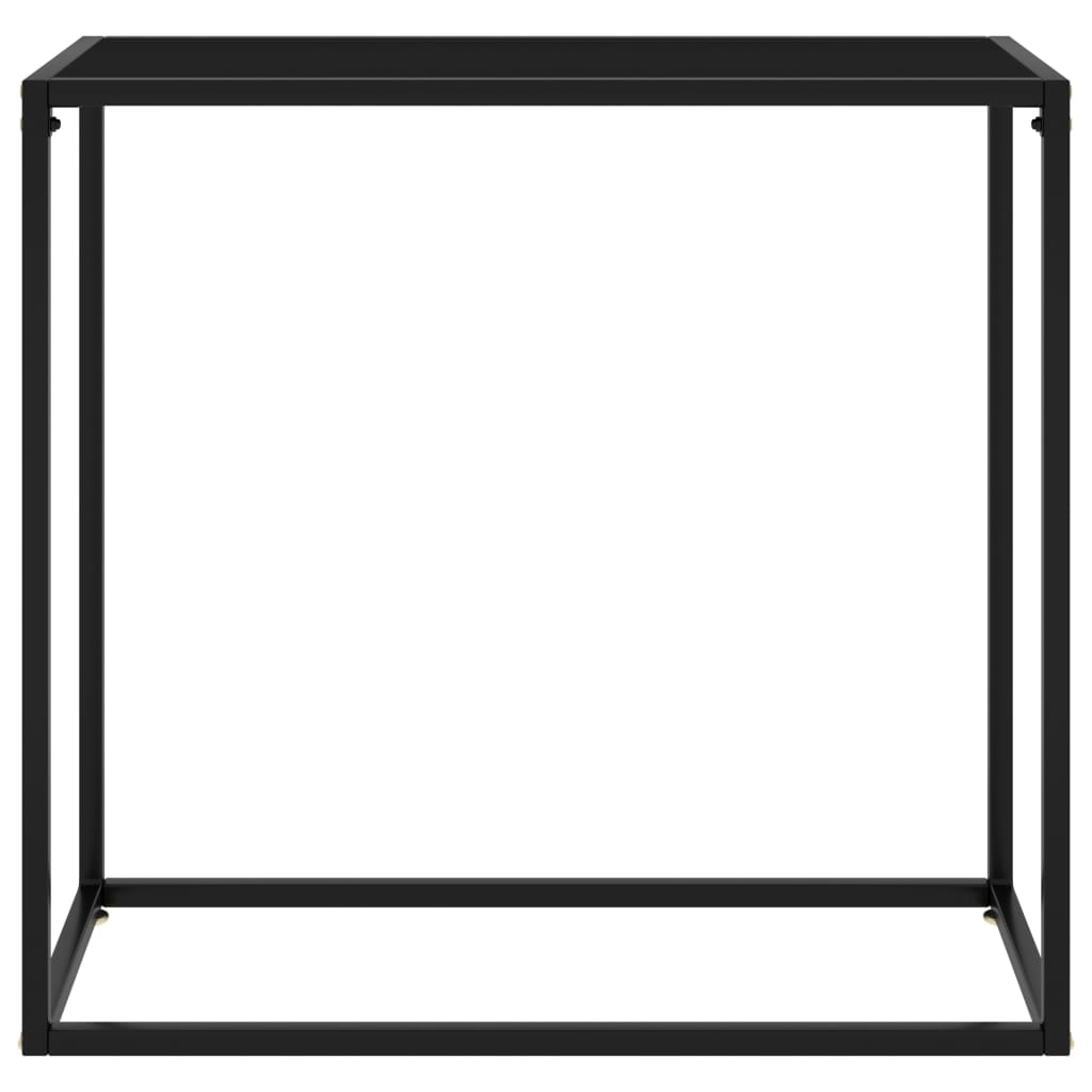 Tavolo Consolle Nero 80x35x75 cm in Vetro Temperato cod mxl 5582