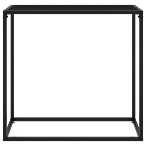 Tavolo Consolle Nero 80x35x75 cm in Vetro Temperato cod mxl 5582