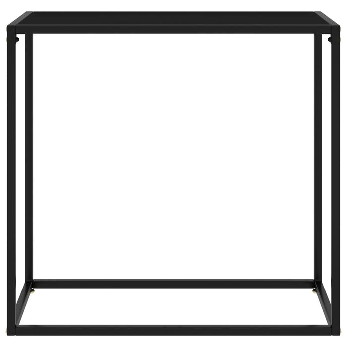 Tavolo Consolle Nero 80x35x75 cm in Vetro Temperato cod mxl 5582