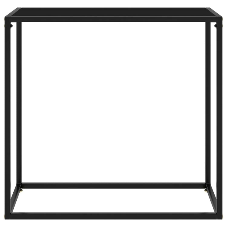 Tavolo Consolle Nero 80x35x75 cm in Vetro Temperato cod mxl 5582