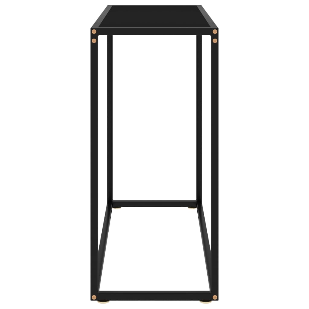 Tavolo Consolle Nero 80x35x75 cm in Vetro Temperato 322808