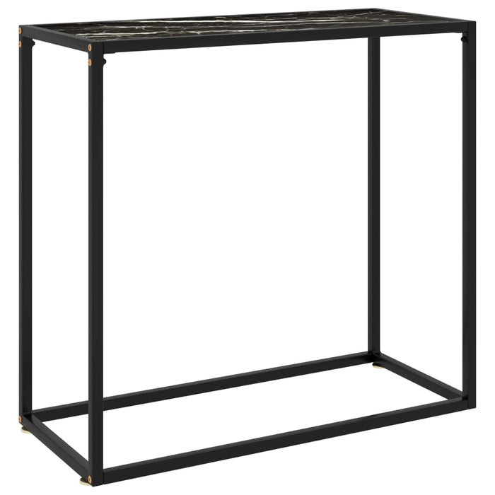 Tavolo Consolle Nero 80x35x75 cm in Vetro Temperato cod mxl 17256