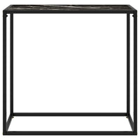 Tavolo Consolle Nero 80x35x75 cm in Vetro Temperato cod mxl 17256