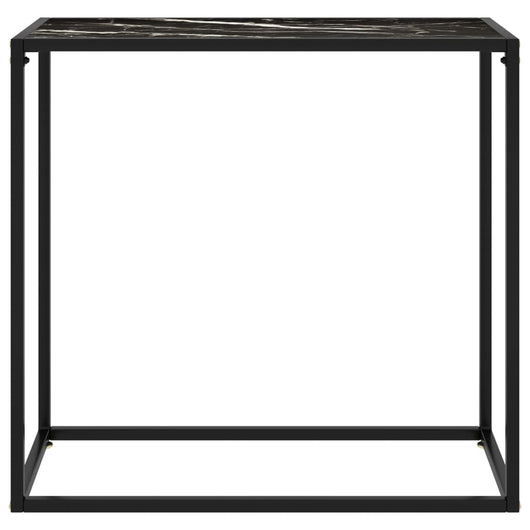 Tavolo Consolle Nero 80x35x75 cm in Vetro Temperato cod mxl 17256