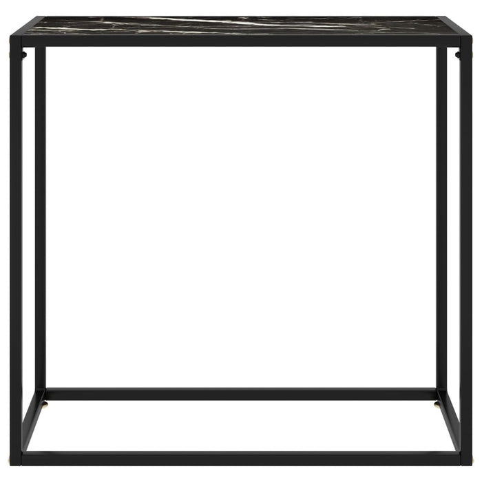 Tavolo Consolle Nero 80x35x75 cm in Vetro Temperato cod mxl 17256