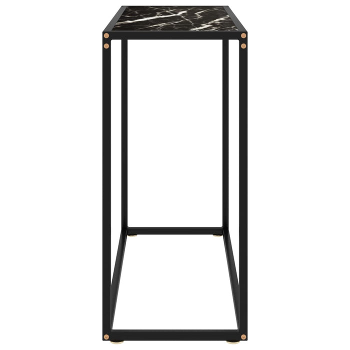 Tavolo Consolle Nero 80x35x75 cm in Vetro Temperato cod mxl 17256