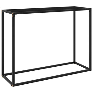 Tavolo Consolle Nero 100x35x75 cm in Vetro Temperato cod mxl 6001