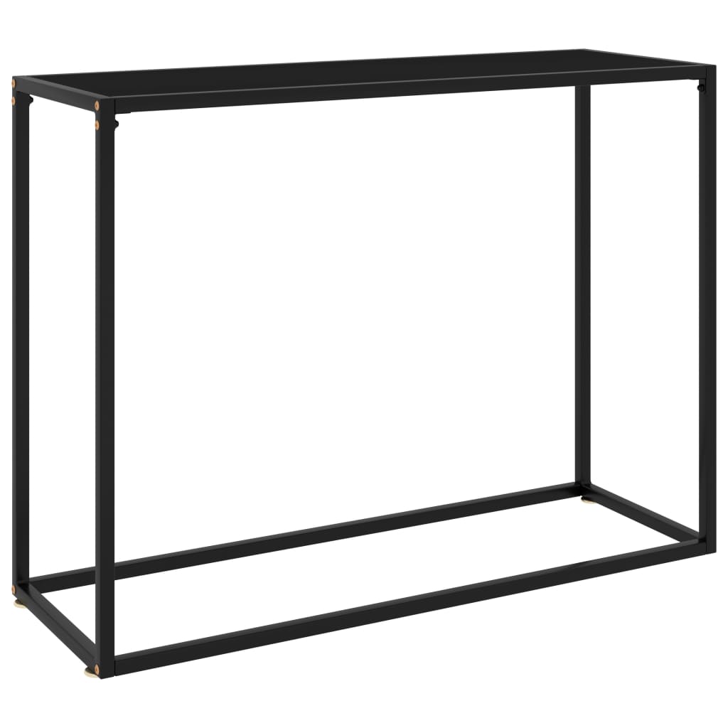 Tavolo Consolle Nero 100x35x75 cm in Vetro Temperato 322812