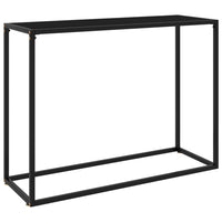 Tavolo Consolle Nero 100x35x75 cm in Vetro Temperato 322812