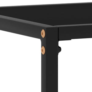 Tavolo Consolle Nero 100x35x75 cm in Vetro Temperato 322812