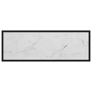 Tavolo Consolle Bianco 100x35x75 cm in Vetro Temperato cod mxl 16879