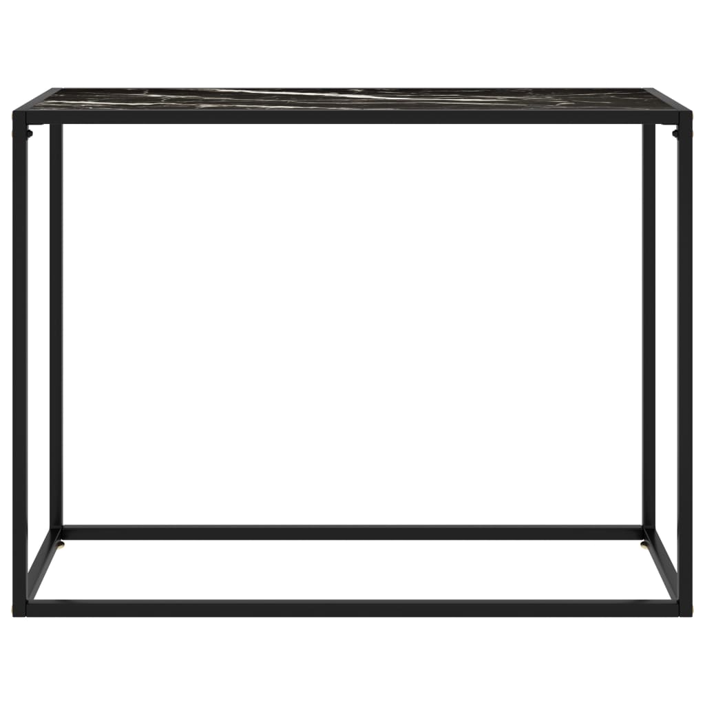 Tavolo Consolle Nero 100x35x75 cm in Vetro Temperato cod mxl 12556