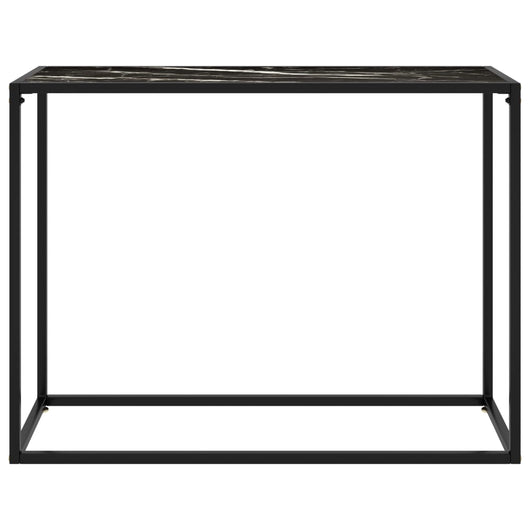 Tavolo Consolle Nero 100x35x75 cm in Vetro Temperato cod mxl 12556