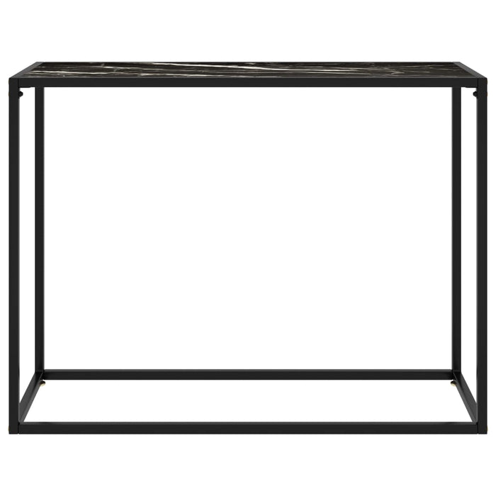 Tavolo Consolle Nero 100x35x75 cm in Vetro Temperato 322814