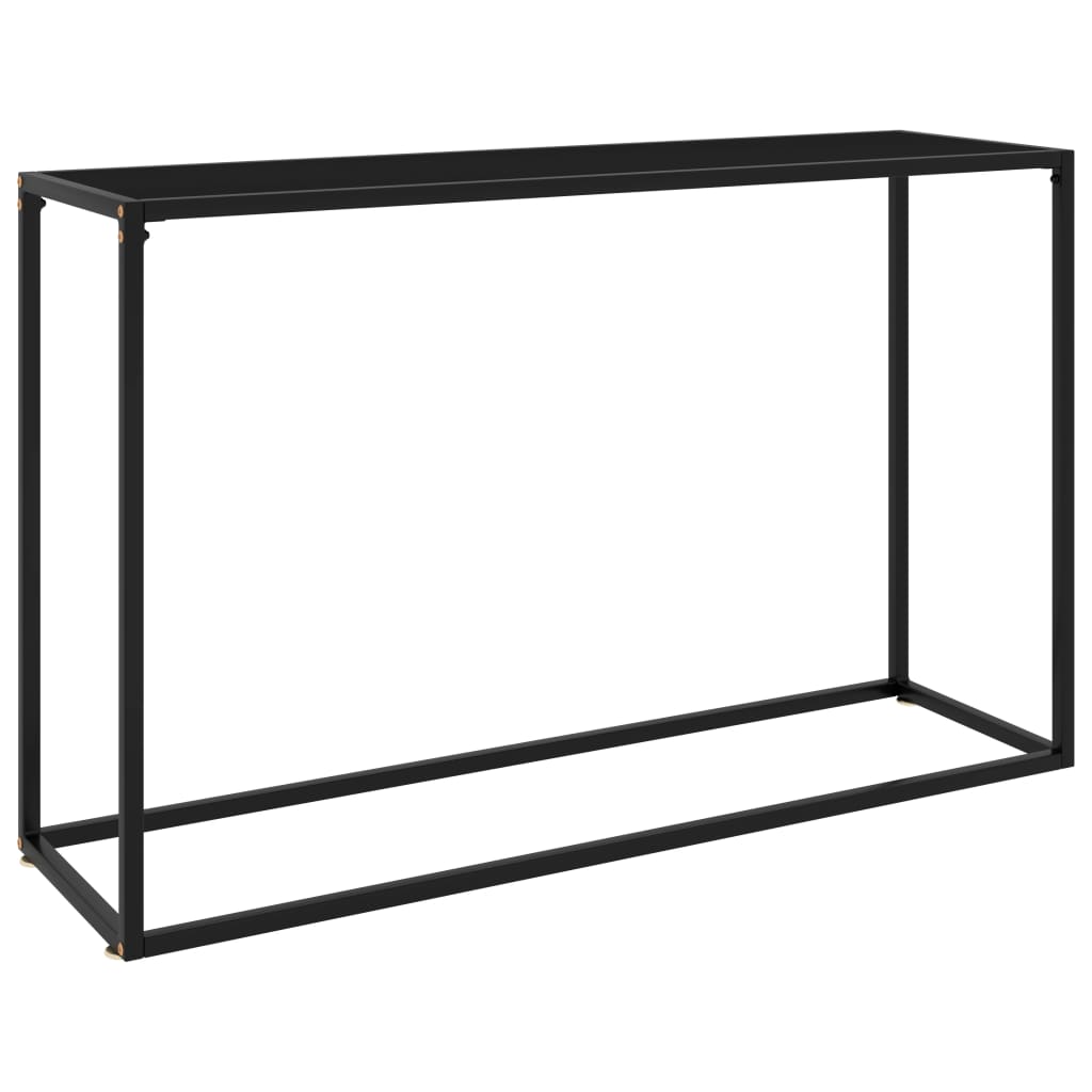 Tavolo Consolle Nero 120x35x75 cm in Vetro Temperato 322816