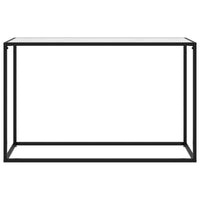 Tavolo Consolle Bianco 120x35x75 cm in Vetro Temperato cod mxl 7887