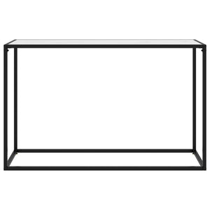 Tavolo Consolle Bianco 120x35x75 cm in Vetro Temperato cod mxl 7887