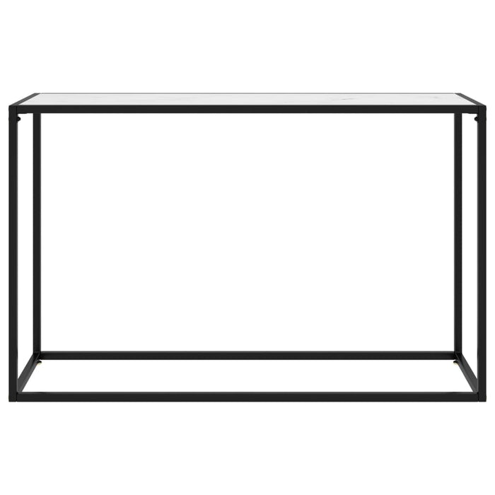 Tavolo Consolle Bianco 120x35x75 cm in Vetro Temperato cod mxl 7887