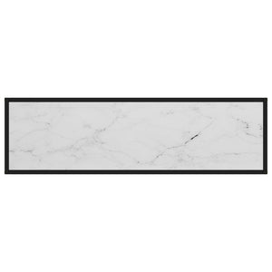 Tavolo Consolle Bianco 120x35x75 cm in Vetro Temperato cod mxl 7887