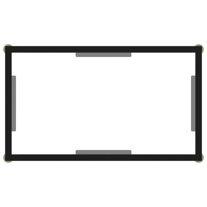 Tavolo Consolle Trasparente 60x35x75 cm in Vetro Temperato cod mxl 78052