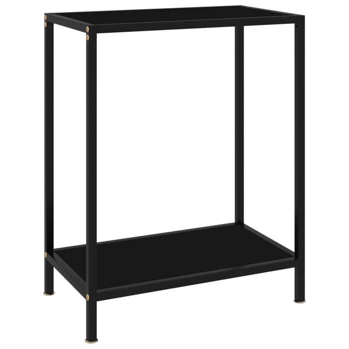 Tavolo Consolle Nero 60x35x75 cm in Vetro Temperato 322828