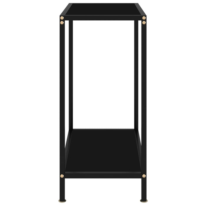 Tavolo Consolle Nero 60x35x75 cm in Vetro Temperato 322828