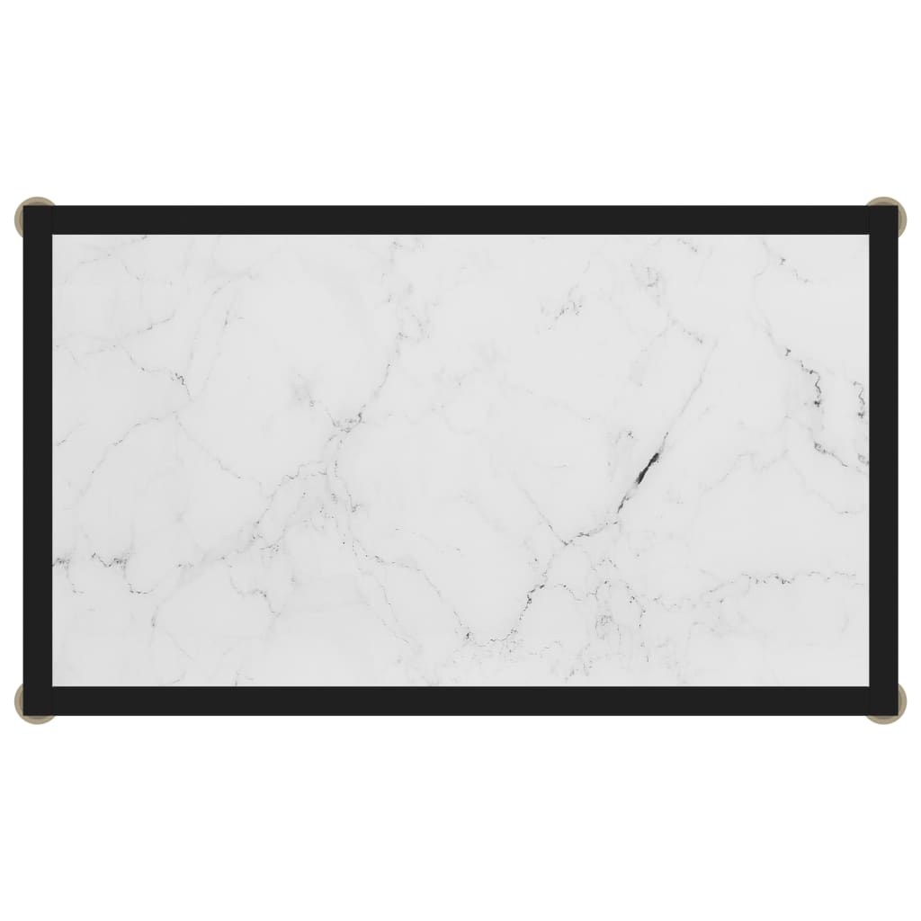 Tavolo Consolle Bianco 60x35x75 cm in Vetro Temperato cod mxl 13000