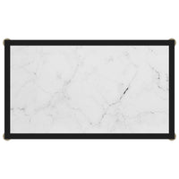 Tavolo Consolle Bianco 60x35x75 cm in Vetro Temperato cod mxl 13000