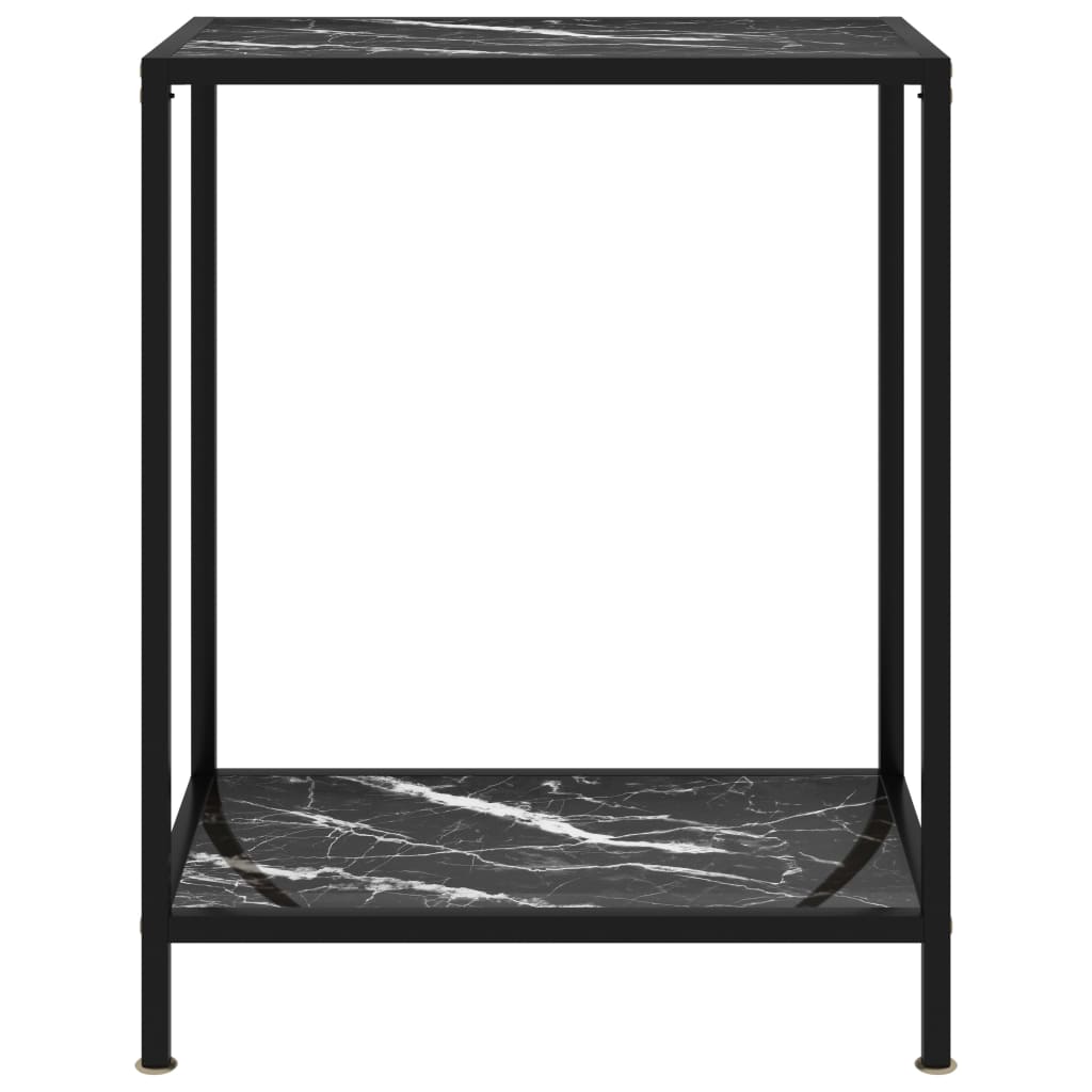 Tavolo Consolle Nero 60x35x75 cm in Vetro Temperato cod mxl 6000