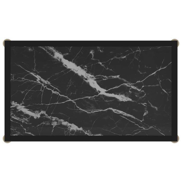 Tavolo Consolle Nero 60x35x75 cm in Vetro Temperato 322830