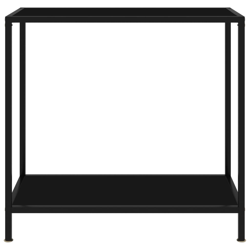 Tavolo Consolle Nero 80x35x75 cm in Vetro Temperato cod mxl 13670