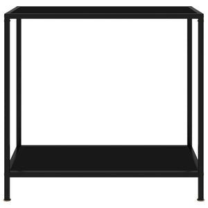 Tavolo Consolle Nero 80x35x75 cm in Vetro Temperato cod mxl 13670