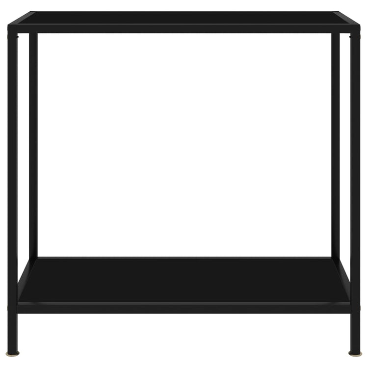 Tavolo Consolle Nero 80x35x75 cm in Vetro Temperato cod mxl 13670