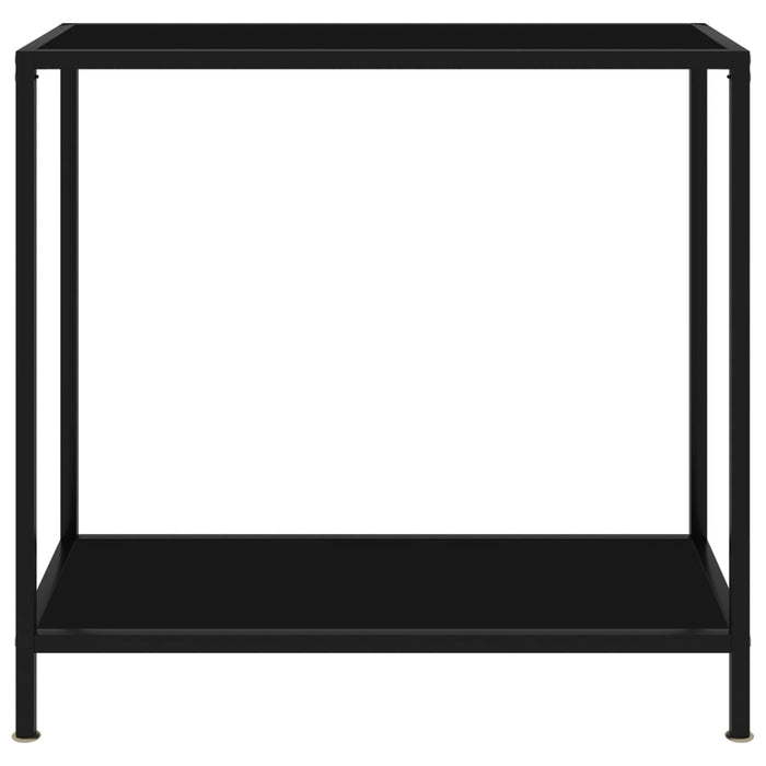 Tavolo Consolle Nero 80x35x75 cm in Vetro Temperato 322832