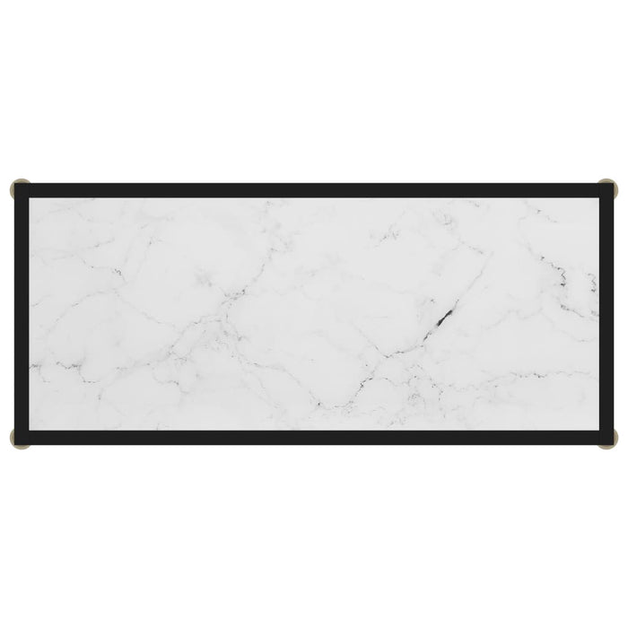 Tavolo Consolle Bianco 80x35x75 cm in Vetro Temperato 322833