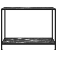 Tavolo Consolle Nero 100x35x75 cm in Vetro Temperato cod mxl 6470