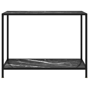 Tavolo Consolle Nero 100x35x75 cm in Vetro Temperato cod mxl 6470