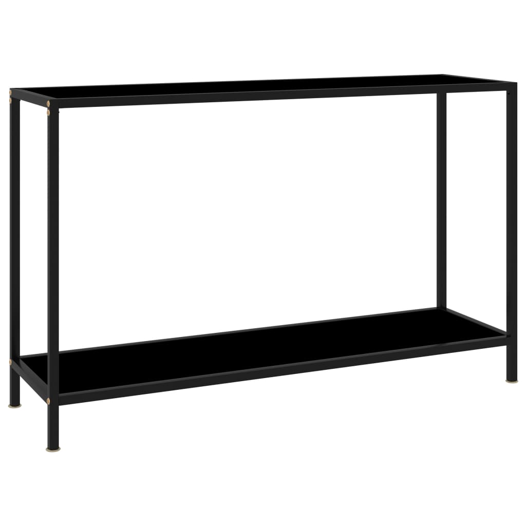 Tavolo Consolle Nero 120x35x75 cm in Vetro Temperato 322840