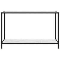 Tavolo Consolle Bianco 120x35x75 cm in Vetro Temperato 322841