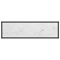 Tavolo Consolle Bianco 120x35x75 cm in Vetro Temperato cod mxl 14832