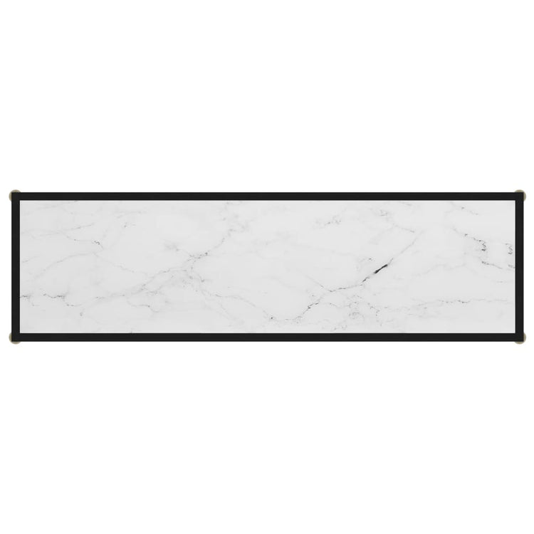 Tavolo Consolle Bianco 120x35x75 cm in Vetro Temperato cod mxl 14832