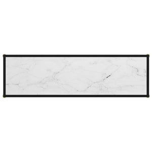 Tavolo Consolle Bianco 120x35x75 cm in Vetro Temperato 322841