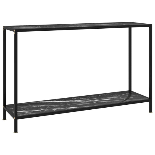 Tavolo Consolle Nero 120x35x75 cm in Vetro Temperato cod mxl 14808