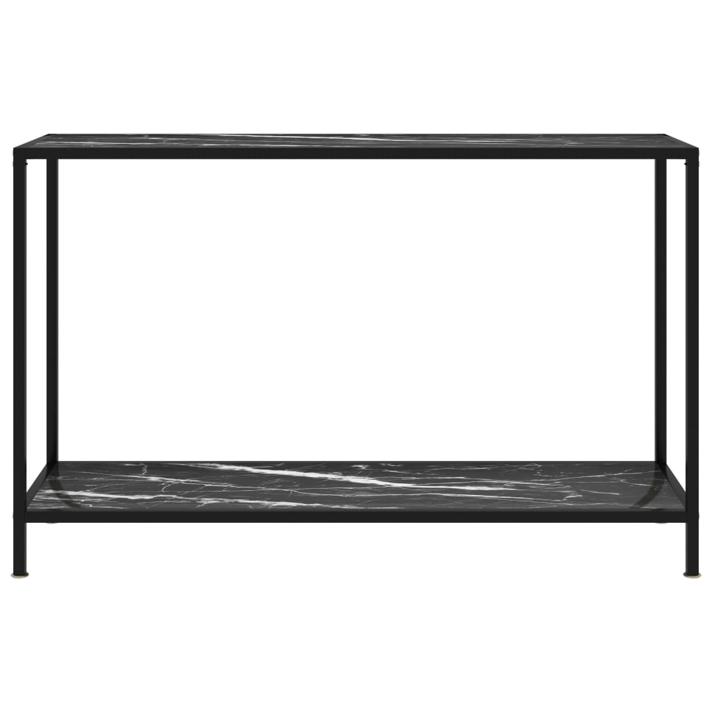 Tavolo Consolle Nero 120x35x75 cm in Vetro Temperato cod mxl 14808